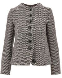 Emporio Armani - Diagonal Striped Wool-Blend Jacket - Lyst