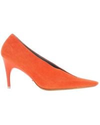 Balenciaga - 'Duchesse' Suede Leather Pumps - Lyst
