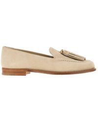 Church's - Suede Leather Loafers With Tassels 37 - Lyst