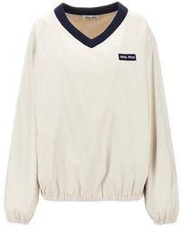 Miu Miu - Tec Pongé Sweatshirt - Lyst