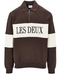 Les Deux - Zipper Rugby Sweatshirt - Lyst