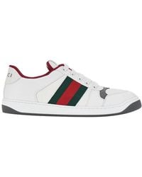 Gucci - 'Screener' Sneakers With Web Ribbon Detail - Lyst