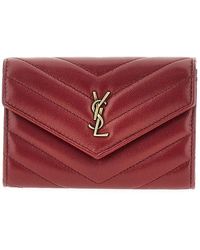 Saint Laurent - Quilted Nappa Leather 'Cassandre' Wallet - Lyst
