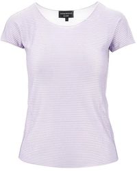 Emporio Armani - Icon Striped Light Jersey T-Shirt - Lyst