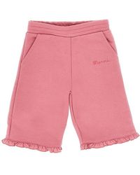 Marni - Cotton Pants With Logo Print Kids - Lyst