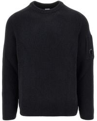C.P. Company - Knitted Sweater With Nfc Lens - Lyst