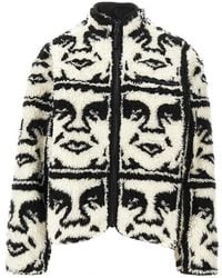 Obey - Repeated Icon Sherpa Jacket - Lyst