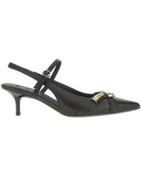 Pinko - Nappa Leather Slingback Pumps With Charms - Lyst