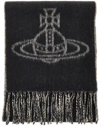 Vivienne Westwood - Single Orb Double-Face Wool Scarf - Lyst