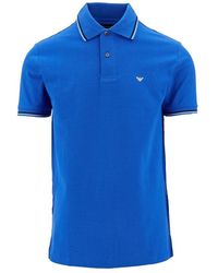 Emporio Armani - Stretch Cotton Piqué Polo Shirt - Lyst
