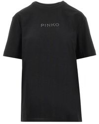 Pinko - 'More Strass Less Stress' T-Shirt - Lyst