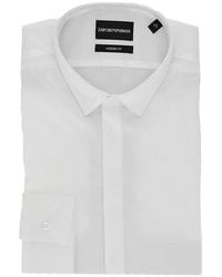Emporio Armani - Stretch Twill Shirt - Lyst