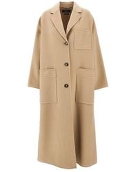 Weekend by Maxmara - Double Wool Blend Single-Breasted Coat - Lyst