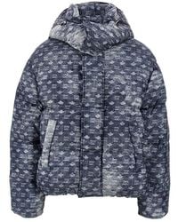 DSquared² - Denim-Effect Printed Down Jacket - Lyst