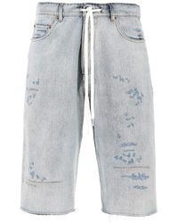 MM6 by Maison Margiela - Distressed Denim Shorts - Lyst