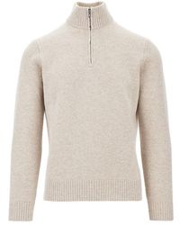 THE PULL - Wool Quarter-Zip Sweater - Lyst