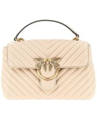 Pinko - Chevron Nappa Leather Mini Love Lady Puff Bag - Lyst