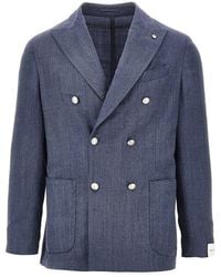L.B.M. 1911 - L. B.M. 1911 'Tom' Wool-Blend Double-Breasted Jacket - Lyst