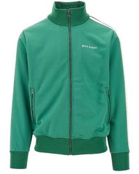 Palm Angels - Track Jacket Con Logo Ricamato Uomo - Lyst