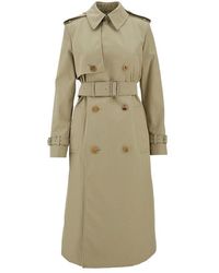 Burberry - Gabardine Trench Coat With Belt - Lyst