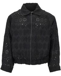 Cmmn Swdn - 'Ares' Linen-Blend Blouson - Lyst