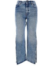 Loewe - Cropped Jeans With Side Slits - Lyst