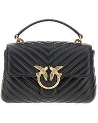 Pinko - Chevron Nappa Leather Mini Love Lady Puff Bag - Lyst