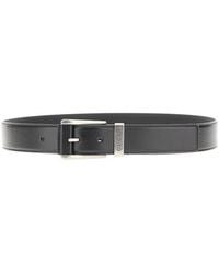 Gucci - Leather Belt With Logo - Lyst