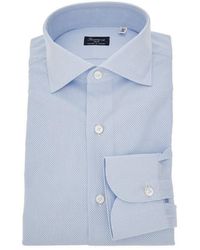 Finamore 1925 - 'Milano' Jacquard Cotton Shirt - Lyst