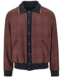 Emporio Armani - Wool Tweed Bomber Jacket - Lyst
