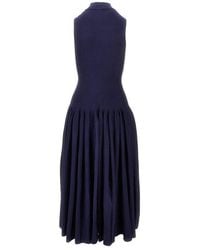 Alaïa - Knitted Midi Dress With Godet - Lyst