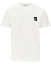 Stone Island - Compass Rose Logo Patch T-Shirt - Lyst