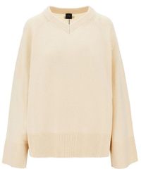 Pinko - Wool And Cashmere V-Neck Sweater - Lyst