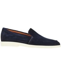 Santoni - 'Malibu' Suede Leather Loafers - Lyst
