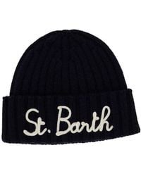 MC2 Saint Barth - Wool-Blend Beanie Hat With Logo Embroidery - Lyst