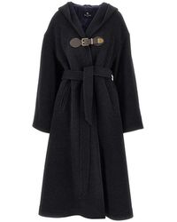 Etro - Wool-Blend Oversized Coat - Lyst