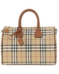 Burberry - Medium Check Bowling Bag - Lyst