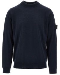 Stone Island - Ghost Virgin Wool Crewneck Sweater - Lyst