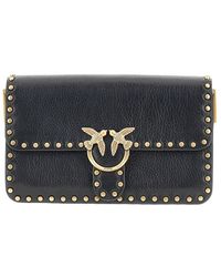Pinko - Small 'Love One Slouchy' Bag With Studs - Lyst