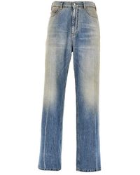 MM6 by Maison Margiela - Used Effect Relaxed Fit Jeans - Lyst