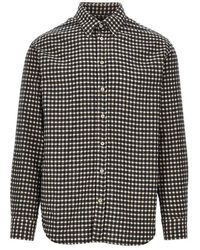 Emporio Armani - Flannel Shirt With Check Motif - Lyst