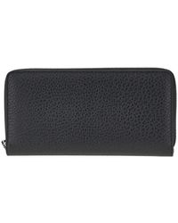 Maison Margiela - Grained Leather Zip-Around Wallet - Lyst