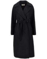 Weekend by Maxmara - Midi Cloth Coat With Belt - Lyst