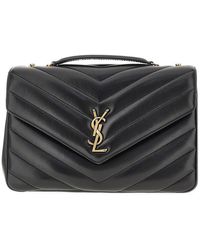 Saint Laurent - Quilted Nappa Leather Large 'Loulou' Bag - Lyst