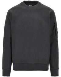 C.P. Company - Crewneck Cotton Sweatshirt With Nfc Lens - Lyst
