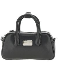 Emporio Armani - Nappa Leather Mini Bowling Bag - Lyst