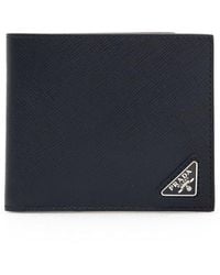 Prada - Saffiano Leather Bi-Fold Wallet - Lyst