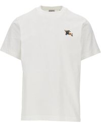 Burberry - Flocked Ekd Motif T-Shirt - Lyst