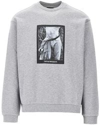 Emporio Armani - Logo Print Crewneck Sweatshirt - Lyst