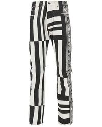 Versace - Denim Jeans With Sylvester Print - Lyst